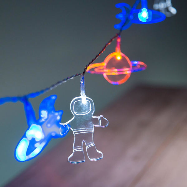 Batteridrevne LED Lunar Astronaut String Lights