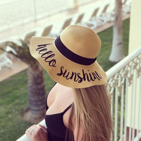 Dam Floppy Hat Halmhatt Bred Brätte Solhatt Andningsbar Fällbar