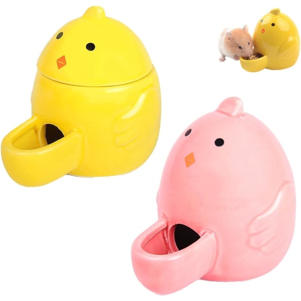 Keramisk vattenautomat för smådjur, hamstermatskål, automatisk