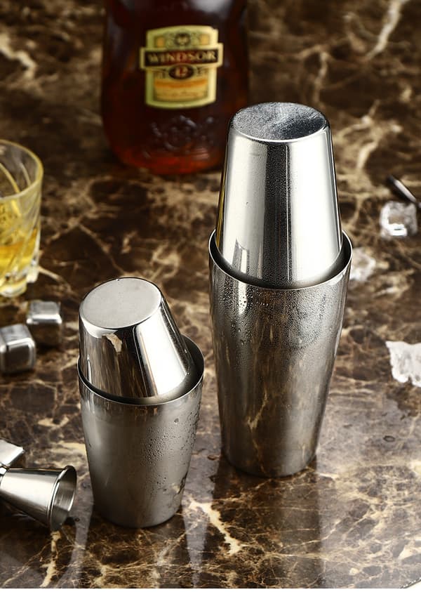 Rustfrit stål cocktail tin på tin shaker, 16,5x8,2cm