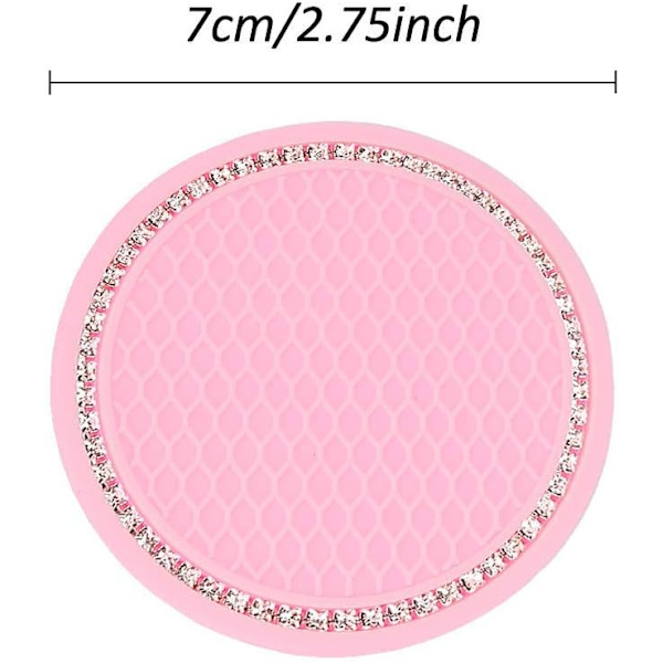 4-pack Bling-bilunderlägg, 2,75 tum Bling Crystal Rhinestone Sof