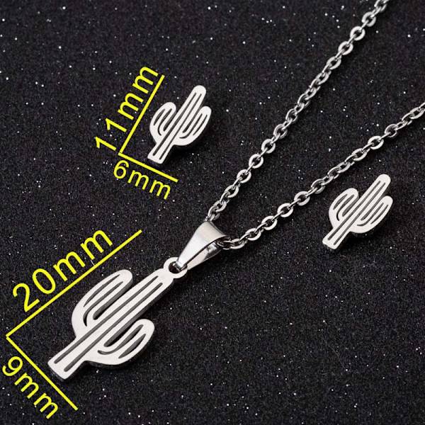 Dammode Halsband Örhängen Set, silver