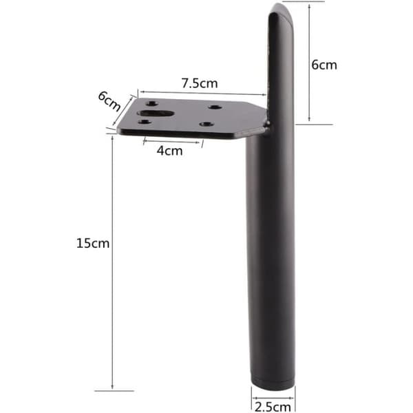 4 stk. 15 cm moderne møbelben, udskiftningsben til skabe, Tabl
