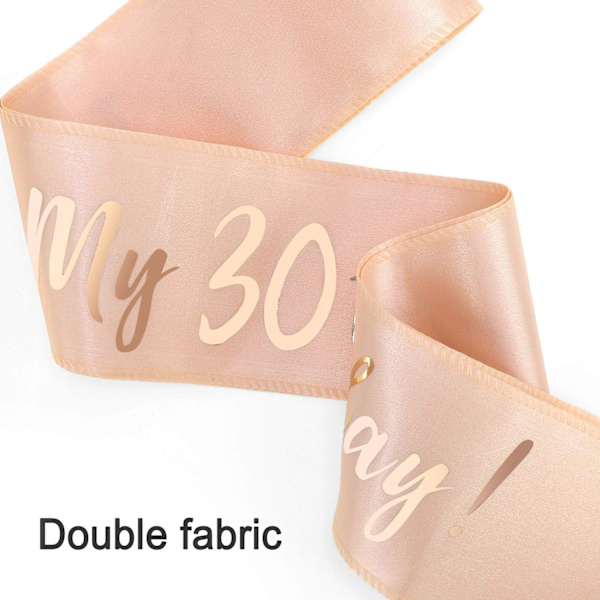 Rose Gold 30-årsdag Sash, Det är min 30-årsdag Satin Sash fo