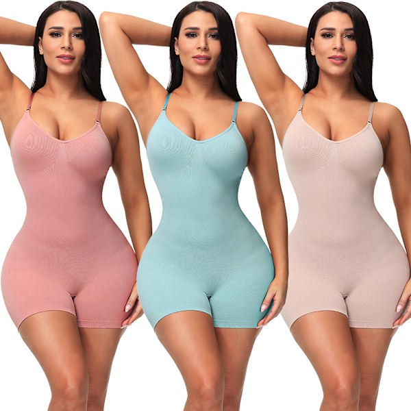 Sömlös one-piece body shaper för kvinnor, maglyftande höfttigh