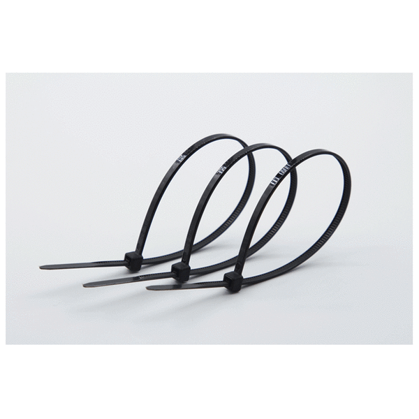100 st Plastkabelbindare, Svarta Kabelbindare 300 x 3,6 mm Nylon