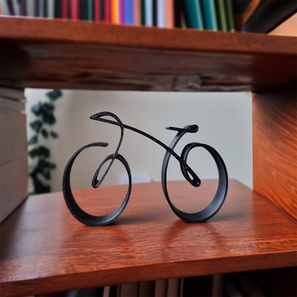 Akryl minimalistisk sykkelskulptur sykkelpynt personlig