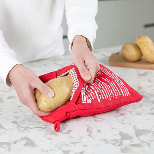 Microwave Potato Bag, Baked Potato Microwave Baking Bag, Red