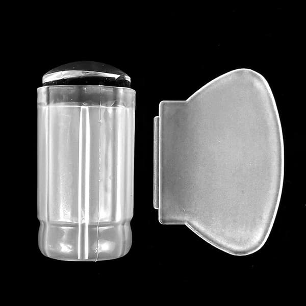 Silikonstämpel för nagelkonst (transparent till vit)