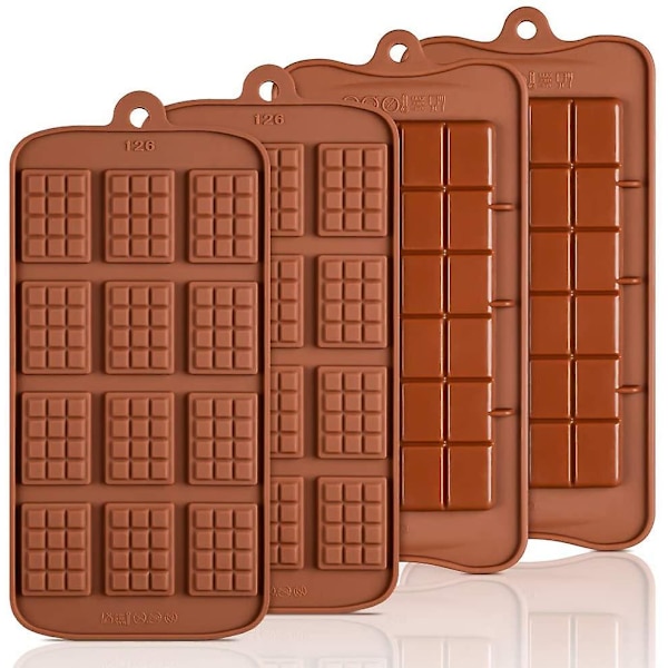 Silikone chokoladeforme, der kan deles - Silikoneform til slikproteinbarer