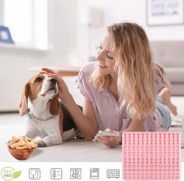 (130 gitter) Bageplade hundekiks, silikone bageplade, hundegodbid