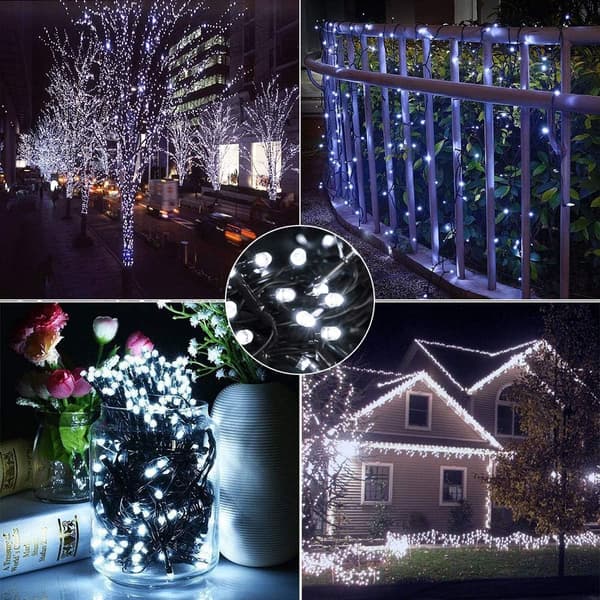 Solcelle lyskæde udendørs, 20M 200 LED solcelle lyskæde indendørs