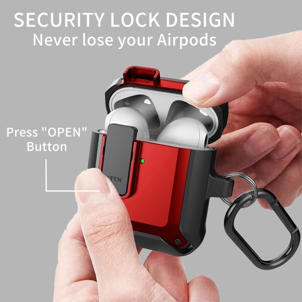 Airpods Cover Cover, [Secure Lock] AirPod Protective Case Mænd Kvinder