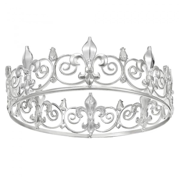 Royal King Crown For Men - Metal Prince Crowns And Tiaras, Full R