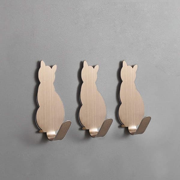 4 stk håndklædekrog Selvklæbende badekåbekrog Creative Cat Deco W