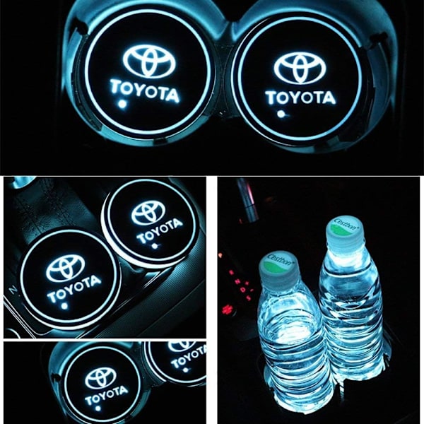 2-pakkaus LED-auton puskuritangot 7 väriä vaihtava USB-lataus Roller C