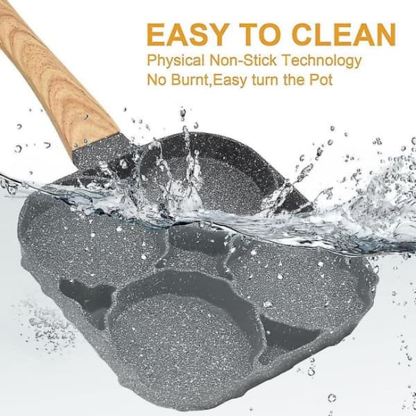 Egg Pan, Non-Stick Pancake Pan Egg Pan with Frying Pan with 4 Hol