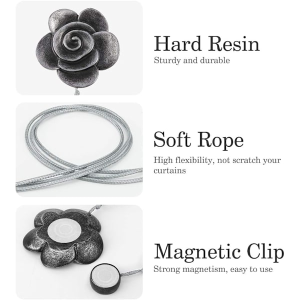 Magnetisk gardinbinder i form, gardintilbehør, smuk