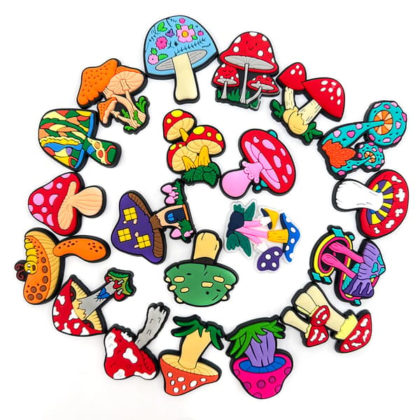 Crocs Mushroom Series Sko, 20 Søde, Blomster Dekorative Spænde, P