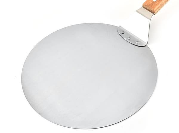 Pizzaspade, Rund Pizzapadle Med Tretthåndtak Og Rustfritt