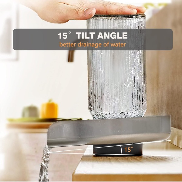 Glasskyller, rustfritt stål glasskyller for kjøkkenvasker, automatisk glassrenser
