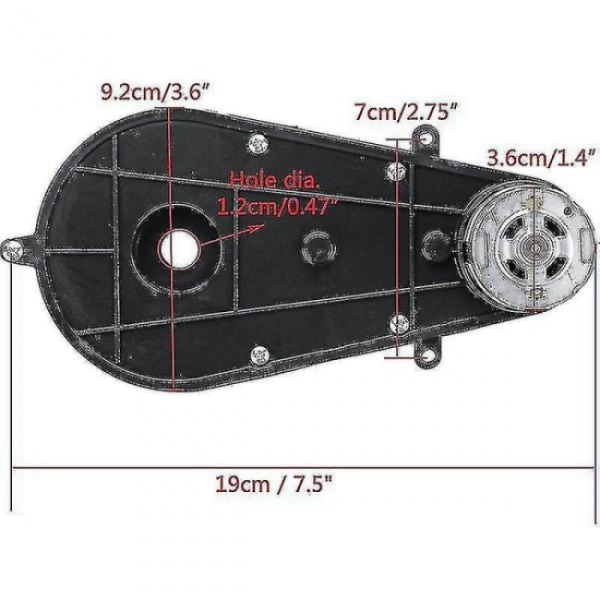 2 kpl 12v 550-18000rpm sähköauton moottorivaihteisto varaosia