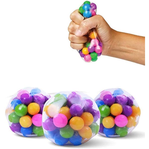 3 st Stressbollar, Fidget Toy Ball, Soft Ball Fidget Toys med Sq