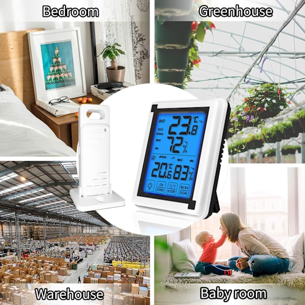 (En för en)Digital termometer trådlös sändare inomhus utomhus