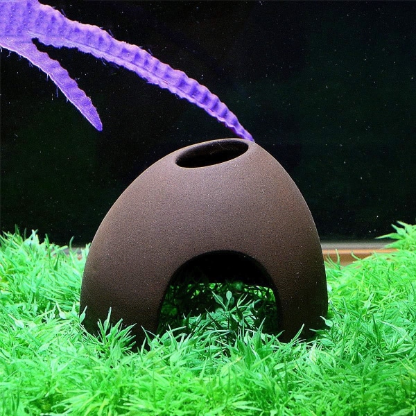 Akvarium dekorativ dekorativ ornament, keramisk gjemmested fisk reker