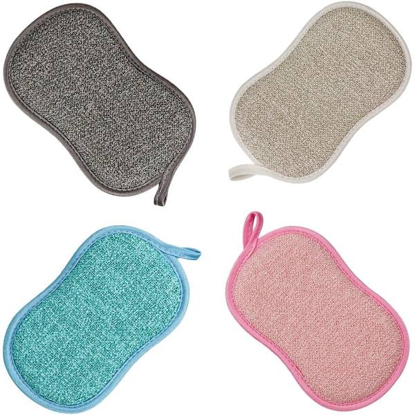 Tvättsvamp för disk, antibakteriell, återanvändbar mikrofiber