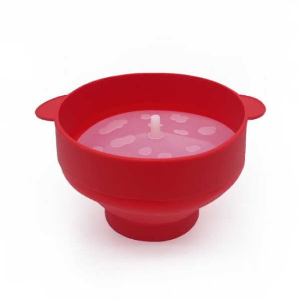 Popcorn Bowl Silicone micro bowl for popcorn - Collapsible red