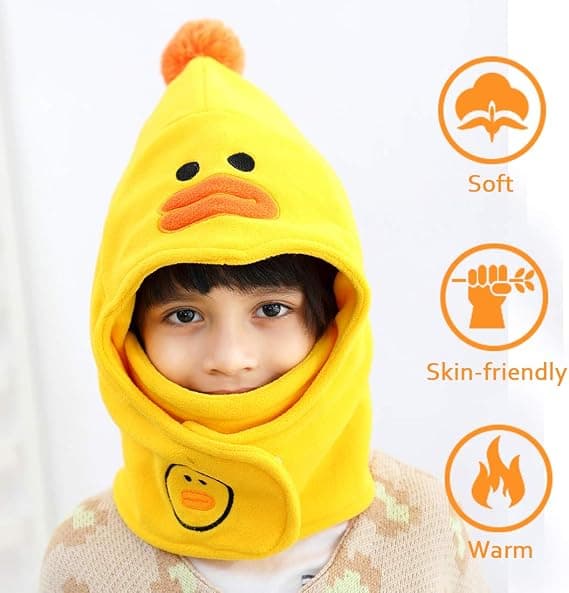 1 stk. And 4-12 år Børne Balaclava Fleece Tyk Varm til Vinter