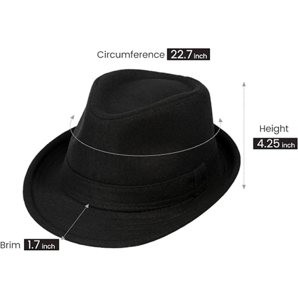 Unisex tidløs klassisk Manhattan Fedora Hat