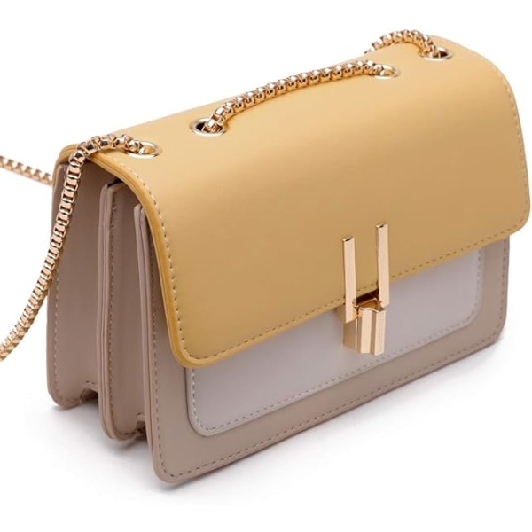 Färgblockade crossbody-väskor för kvinnor Läder crossbody-väskor Cu