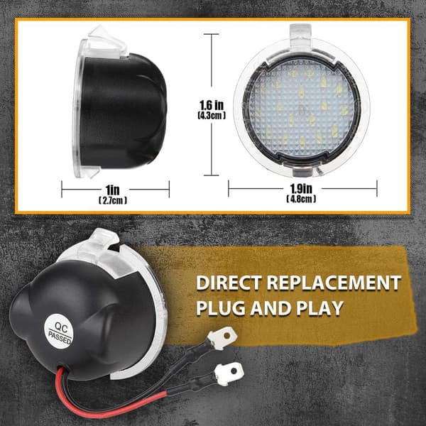2 stk LED-frontlykter Speil Lys Bil Bakre Speil Pytt