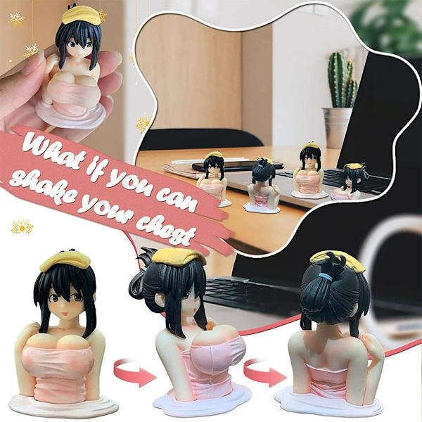 (2kpl) Rintakeinukoristeet, Rocking Girl Car Dashboard Decorati