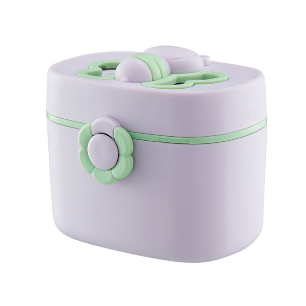 (lila) Baby Formula Dispenser, 410ML Bärbar Mjölkpulver Mätare