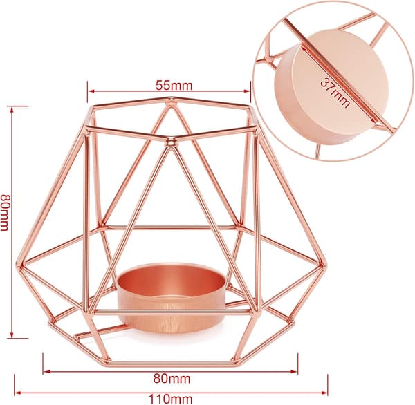 Tealight-pidike, Tealight-pidike, 2 kappaletta geometrinen Tealight-tee
