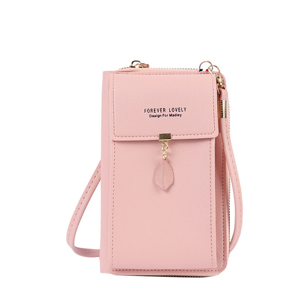 Pieni nahkainen olkalaukku, crossbody-laukku, matkapuhelinlompakko