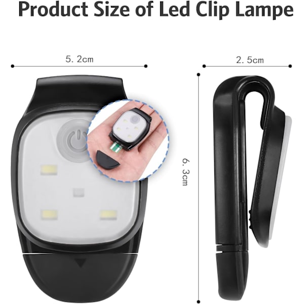 Juoksijoiden juoksuvalo, USB-ladattava LED-juoksuvalo