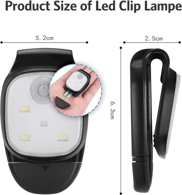 Løpelys for løpere, USB-oppladbare LED-løpelys