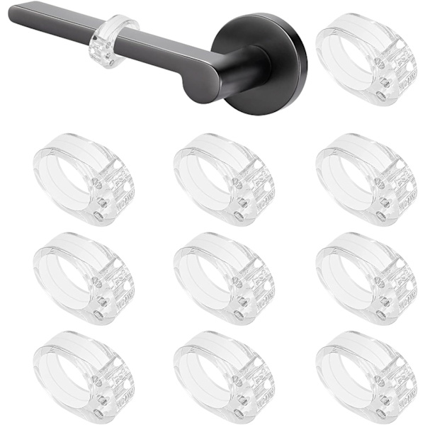Dørstoppere 10 stk PVC Dørhåndtak Stopper Dørbuffer Silikon
