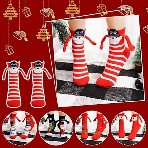 1PC Magnetisk sug julstrumpar hand i hand rolig docka Nove