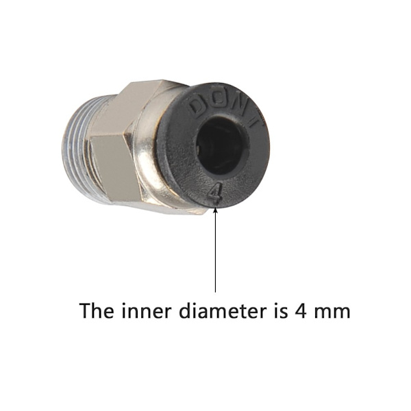 10 stk pneumatiske koblinger PC4-M10, 4mm pneumatiske koblinger for
