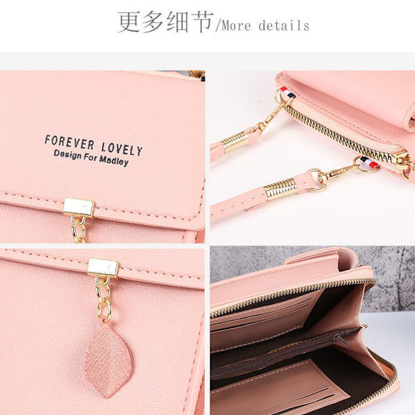 Pieni nahkainen olkalaukku, crossbody-laukku, matkapuhelinlompakko