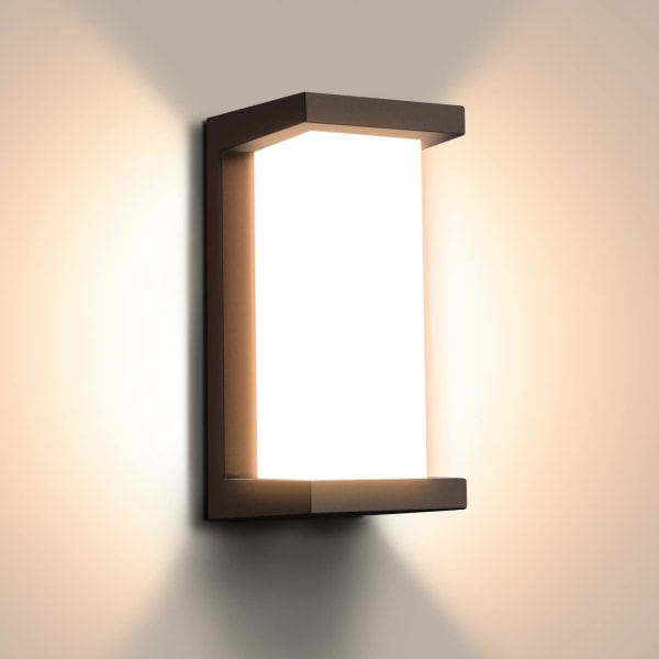Udendørs LED væglampe 15W væglamper indendørs moderne vandtæt udendørs væglampe 3000K varm hvid LED væglampe stil B