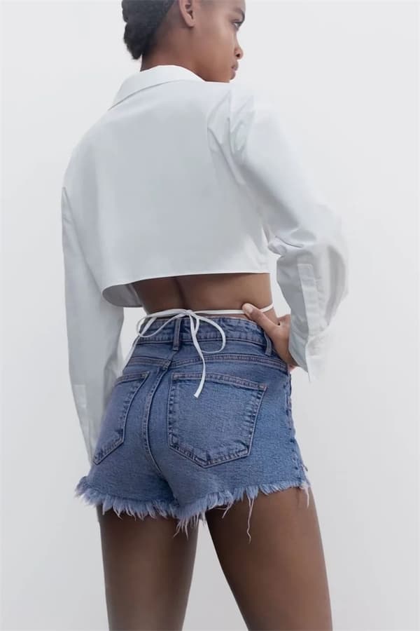 Dameshorts Denim Blå M