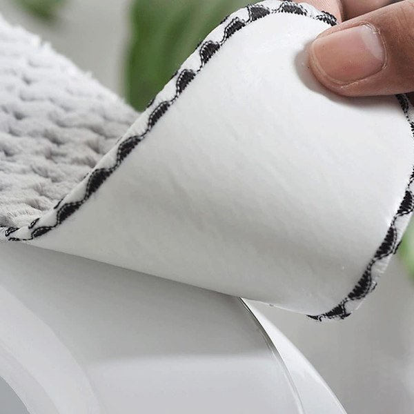 1 par grå toiletbrætbetræk, tykt badeværelse toiletbrætbetræk