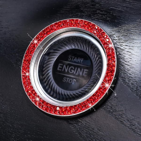 Rød knap Startknap Blank ring Bilmotor Start Stop knap S