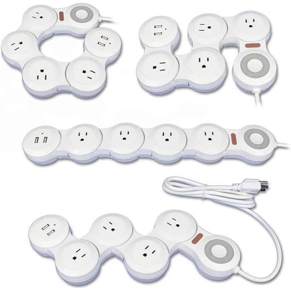 Variant Power Cord Charger Outlet - Flad stik stikdåse med 2